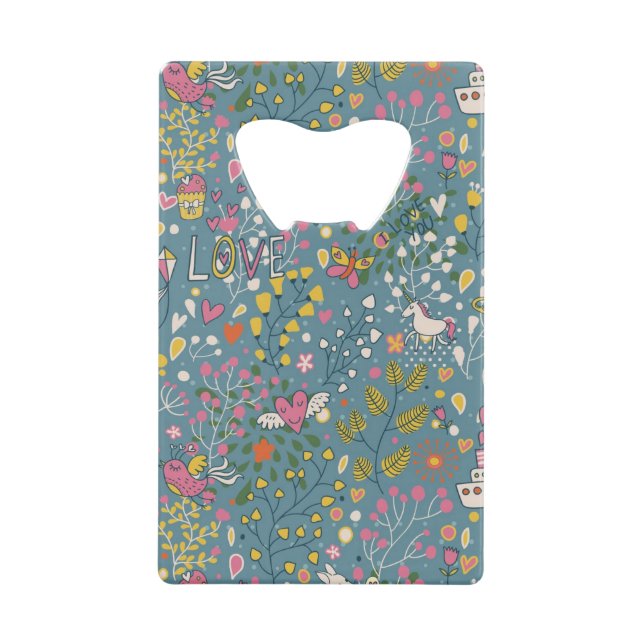 Motif romantique abstrait avec la bande dessinée (Devant)