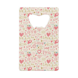 Motif romantique avec des coeurs et des lèvres