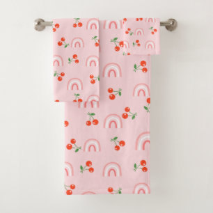 Motif rose arc-en-ciel cerise
