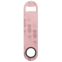 Motif rose d'ananas de rose d'or de faux élégant