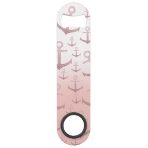 Motif rose d'ancre de parties scintillantes d'or