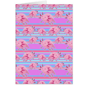 Motif rose d'Axolotl albinos