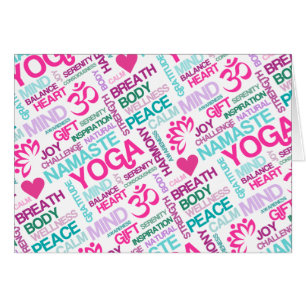 Motif rose de YOGA de Namaste, de paix et