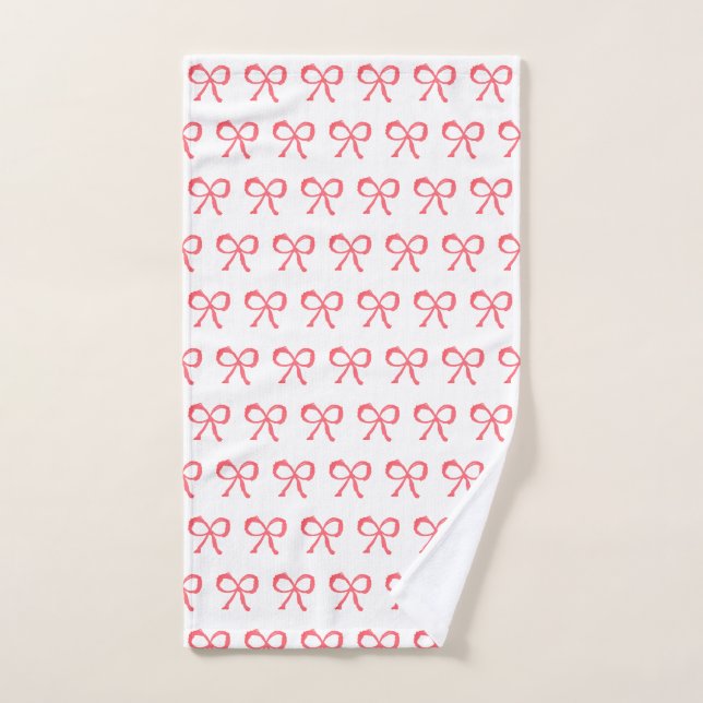 Motif rose en bande (Serviette à main)