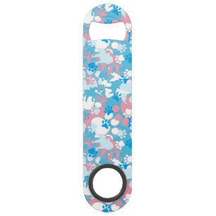 Motif rose et bleu de chien de camouflage