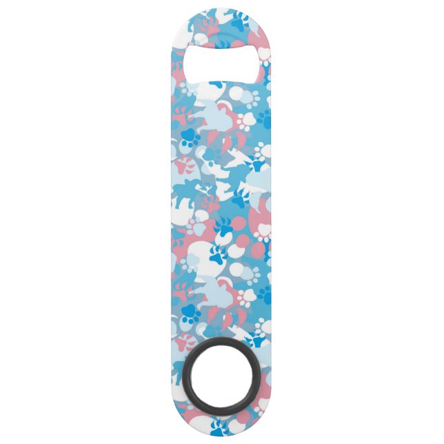 Motif rose et bleu de chien de camouflage (Devant)