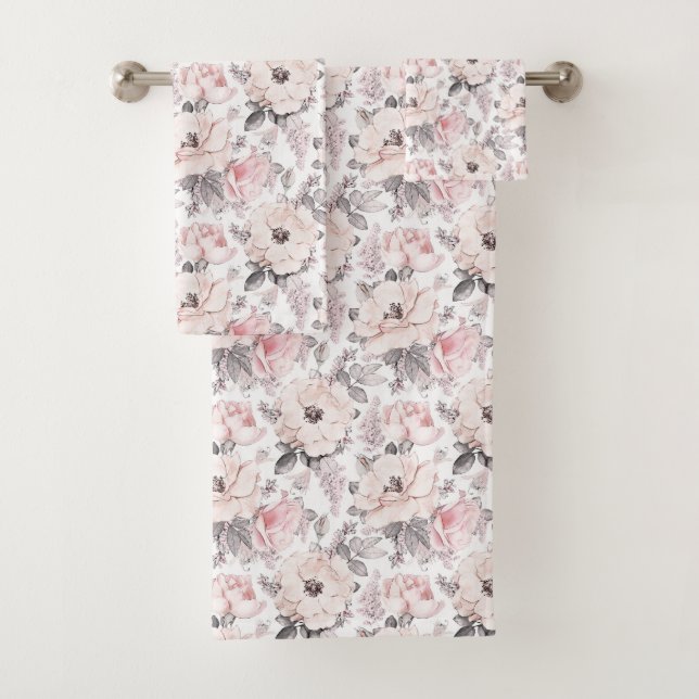 Motif rose et gris classique (En situation)