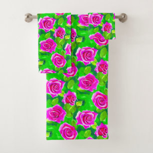 Motif Rose Fuchsia Pink