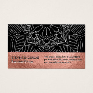 Motif rose Gold Foil et Damask