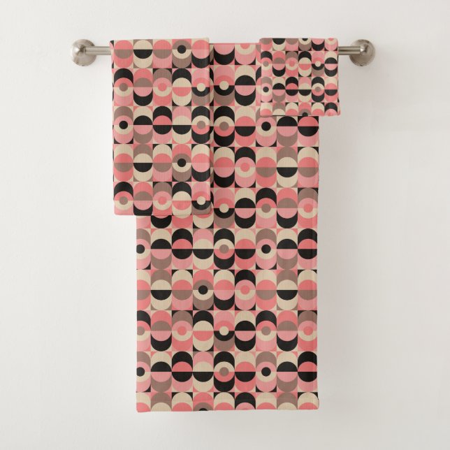 Motif rose moderne de la moitié du siècle (En situation)