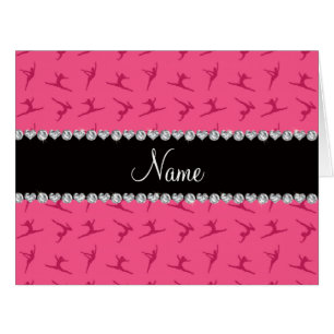 Motif rose nommé personnalisé de gymnastique