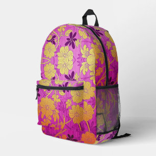 MOTIF rose violet ORIENTAL - sac à dos