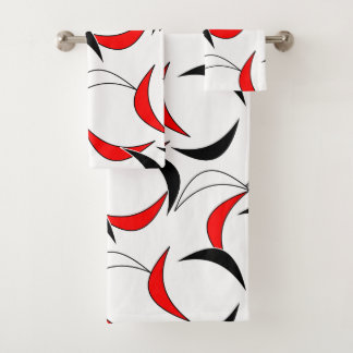 Motif rouge contemporain de noir moderne d'abrégé