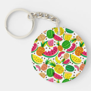 Motif rouge et jaune de fruit tropical