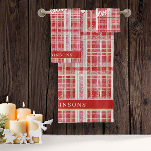 Motif rouge Gold Plaid N° 2 ID1009