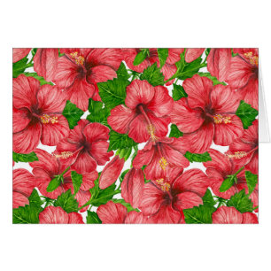 Motif rouge hibiscus II