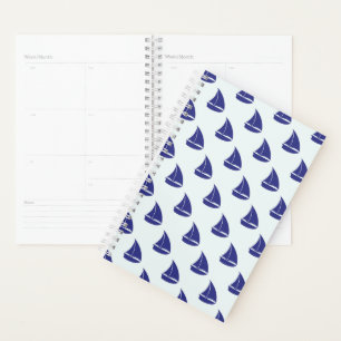 Motif Royal Blue Sailboat