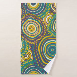 Motif sans couture avec cercle ornemental dessiné
