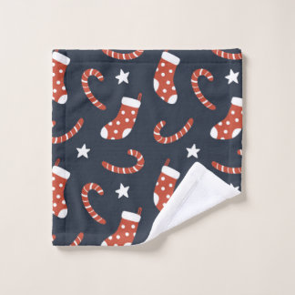 Motif sans couture avec chaussettes de noël, sucre