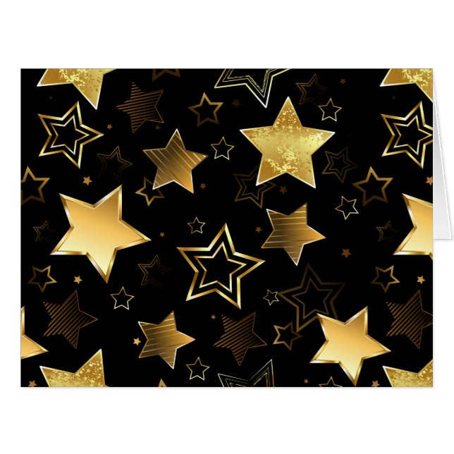 Motif sans couture avec étoiles d'or (Devant horizontal)