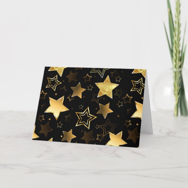 Motif sans couture avec étoiles d'or (Devant)