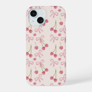 Motif sans couture Coquette Cerise Rose dessiné à