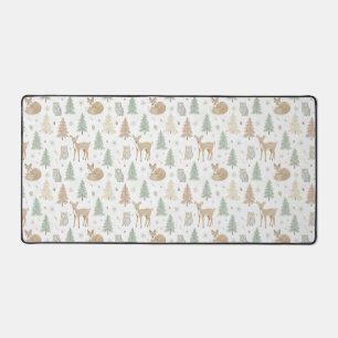 Motif sans couture d'animaux de la forêt hivernale