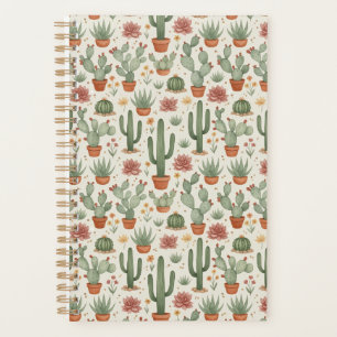 Motif sans couture de cactus de désert succulent