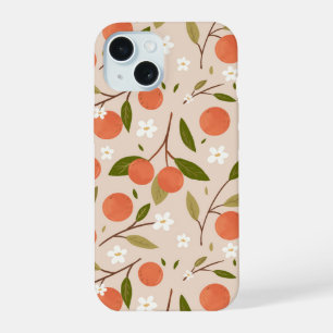 Motif sans couture de fleurs d'orange dessinées à