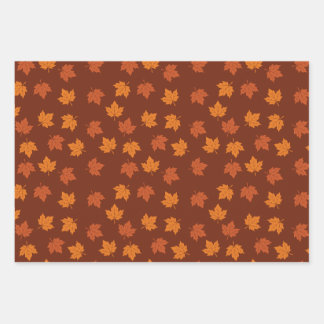 Motif sans couture de la feuille d'érable orange