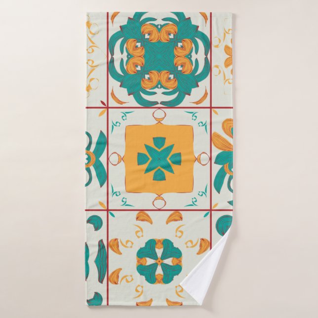 Motif sans couture de l'abstrait 9 tilesarabe, a (Serviette de bain)