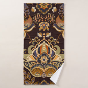 Motif sans couture de Paisley. Arrière-plan sombre