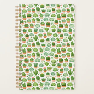 Motif sans couture de plante grasse mignonne