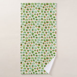 Motif sans couture de plante succulente mignonne