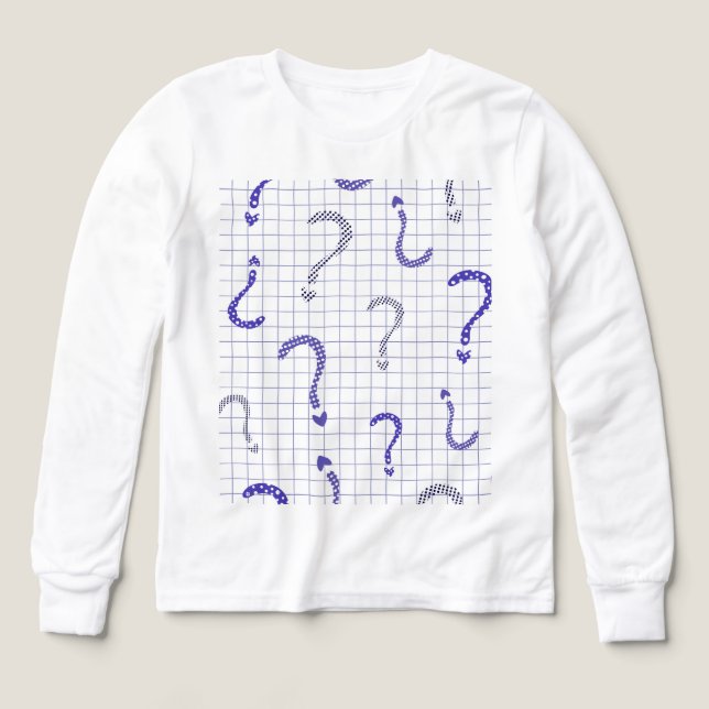 Motif sans fin point d'interrogation bleu (Motif recto)