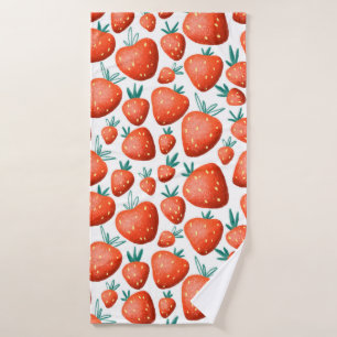 Motif sans soudure aux fraises rouges