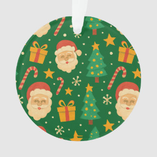 Motif Santa, Arbres & Joie
