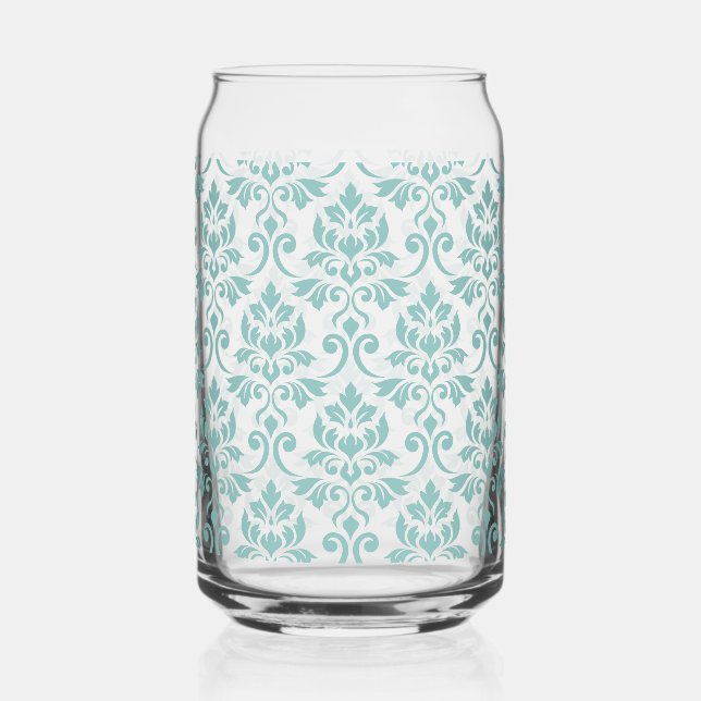 Motif sarcelle damas Feuille (Recto)