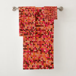 Motif scandinave abstrait vêtu à l'ombre rouge