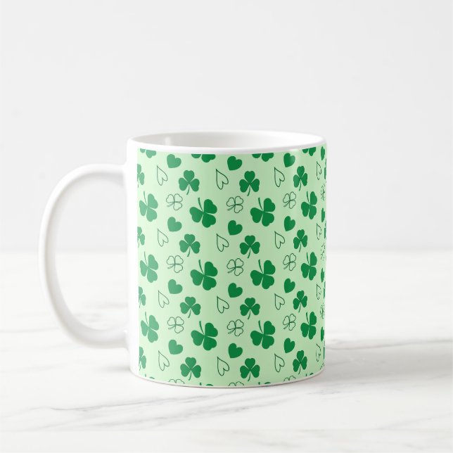 motif shamrock de la Mug verte (Gauche)
