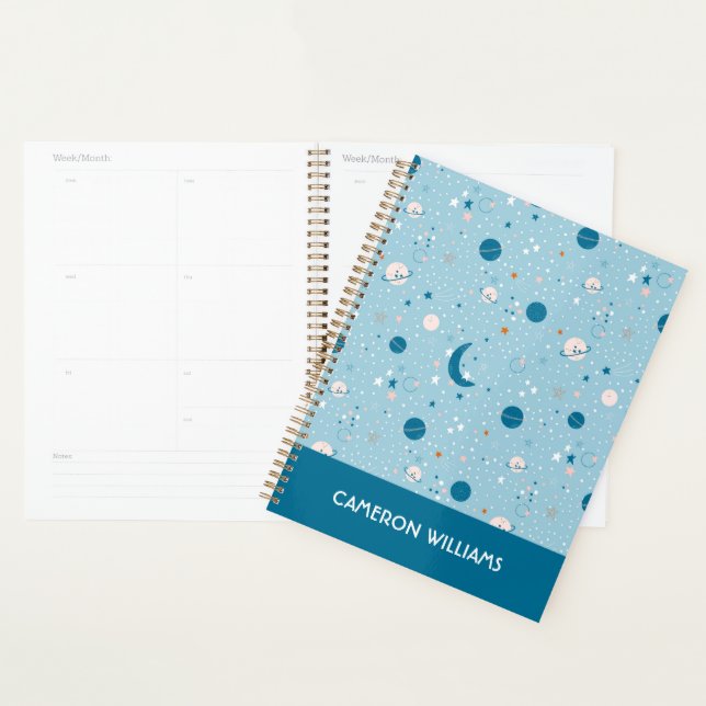 Motif Sky & Space bleu (Devant avec enveloppe)