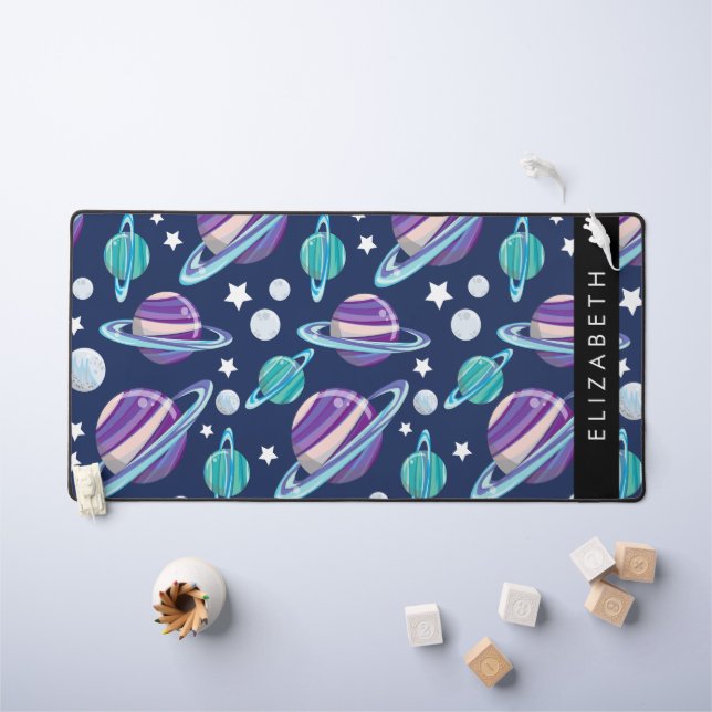 Motif spatial, Planètes, Étoiles, Galaxie, Votre n (Tableau pour enfants)