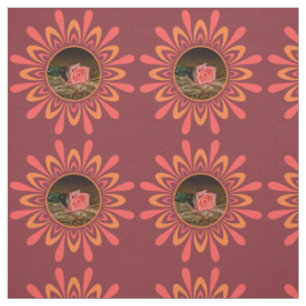 Motif Sun/Fleur stylisé avec votre tissu PHOTO