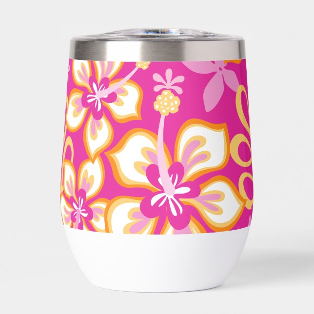 Motif SURF JUNGLE EN COMBO ROSE CHAUDE (Avant)
