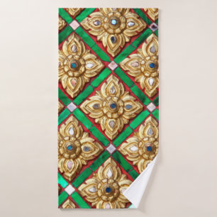 Motif thaïlandais à l'intérieur du mur de Templeth