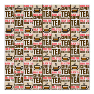 MOTIF THÉ CAFÉ, Poster brillant