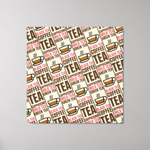MOTIF THÉ CAFÉ, toile étirée