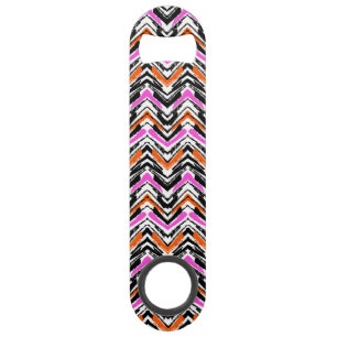 Motif tiré par la main noir, orange, et rose de