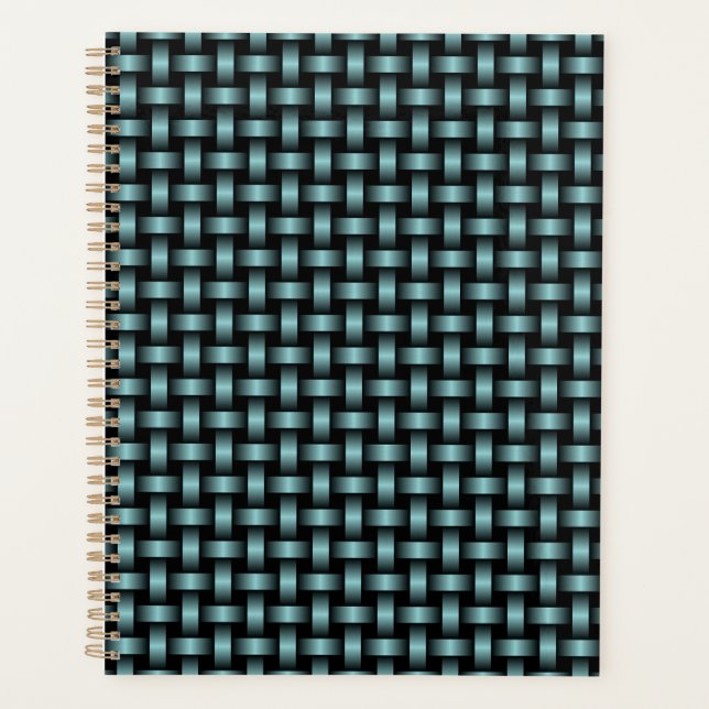 Motif Tissé Bleu Noir (Devant)