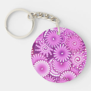 Motif tourbillon fractal, nuances de prune et de v